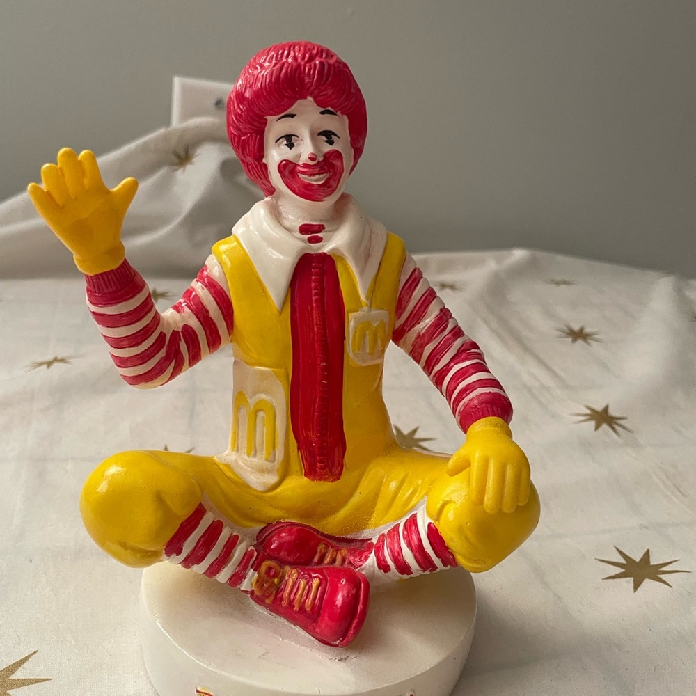 Vintage 1970’s McDonald Ronald McDonald Rubber Toy Piggy Bank